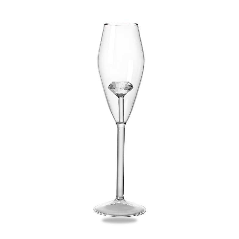 '100-karat' diamant Champagne & Vin Glas, 2st. - GlasGalleriet.se